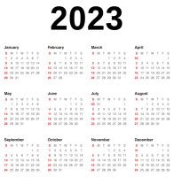 2023年日历 - PNG派