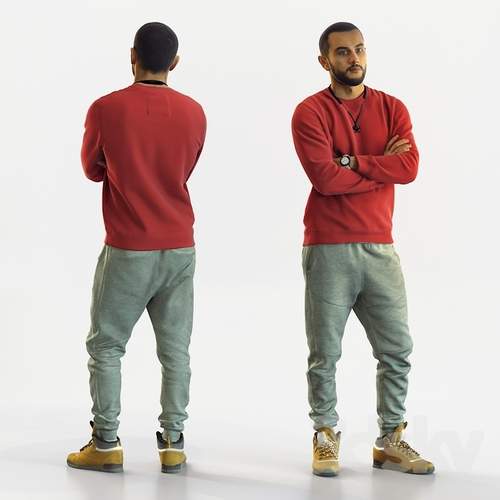 男性人物3D模型 - PNG派