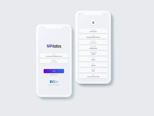 UpLabs个人资料重新设计挑战赛 获胜者UI素材 - PNG派