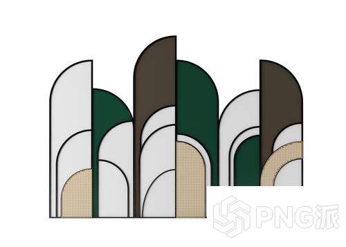 屏风3D模型 - PNG派