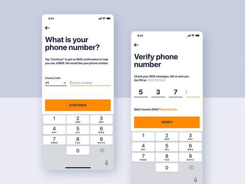 汽车租赁移动UI套件 使用电话号码登录 - PNG派