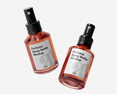 香水喷雾瓶PS样机模板 - PNG派