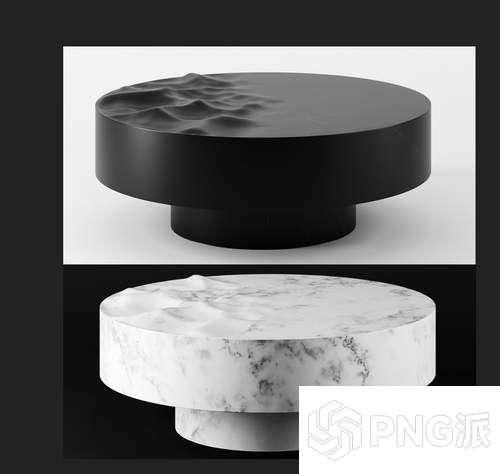 轻奢茶几边几3D模型 - PNG派