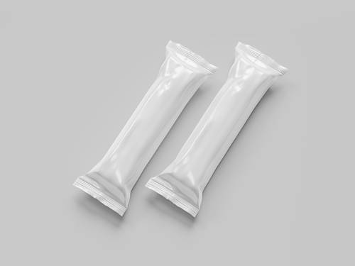 条形袋巧克力零食独立包装PS样机模板 - PNG派