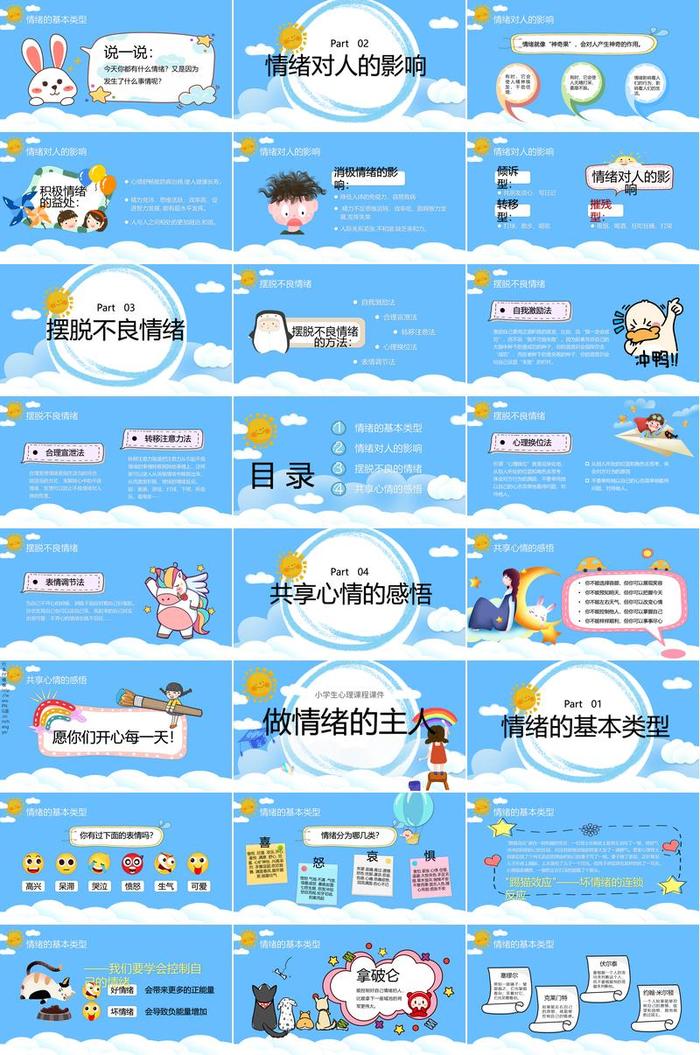 调节心理情绪PPT模板 - PNG派