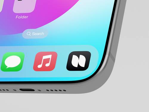 手机屏幕局部特写APP图标展示PS样机模板 - PNG派