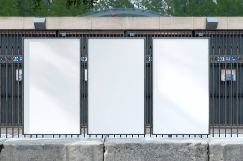 户外广告牌PS样机模板 - PNG派