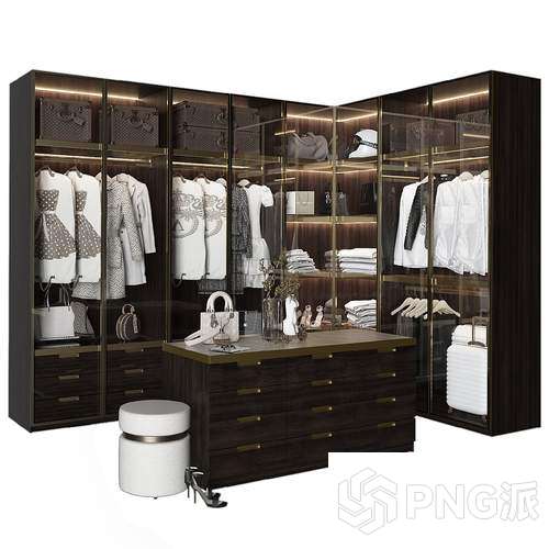 北欧衣柜3D模型 - PNG派