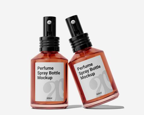 香水喷雾瓶PS样机模板 - PNG派