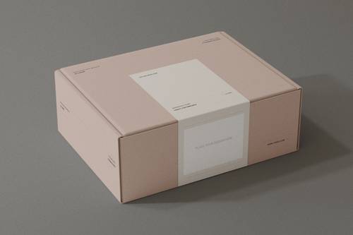快递单产品包装盒子PS样机模板 - PNG派