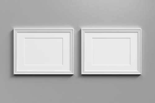 证书奖状装饰画框PS样机模板 - PNG派