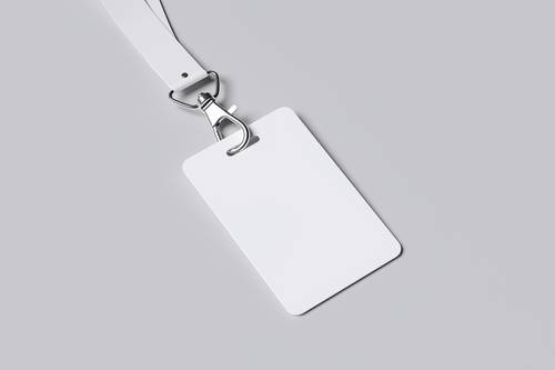 挂绳ID卡工作证PS样机模板 - PNG派