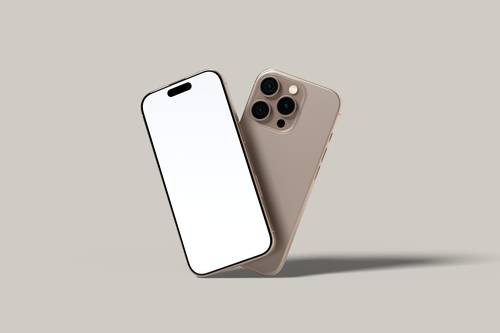 iPhone 16 Pro Max手机PS样机模板 - PNG派