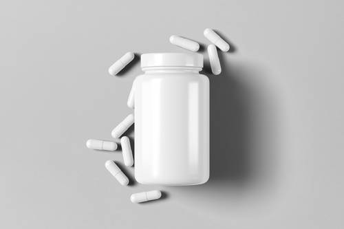 胶囊药丸包装瓶PS样机模板 - PNG派