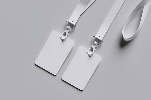 挂绳ID卡工作证PS样机模板 - PNG派