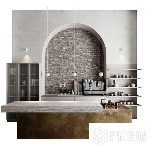 极简橱柜3D模型 - PNG派