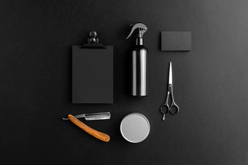 理发店品牌VI样机贴图PS模板 - PNG派