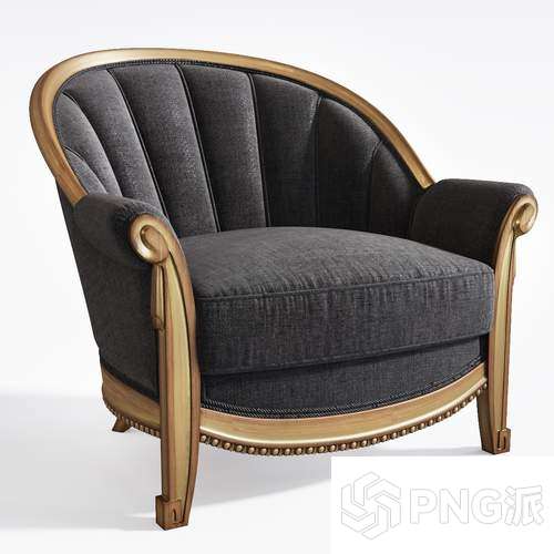 单人沙发3D模型 - PNG派