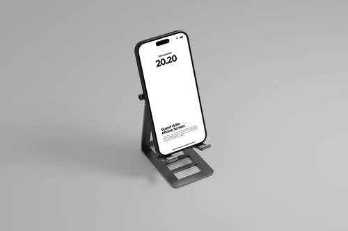 手机支架展示效果PS样机模板 - PNG派