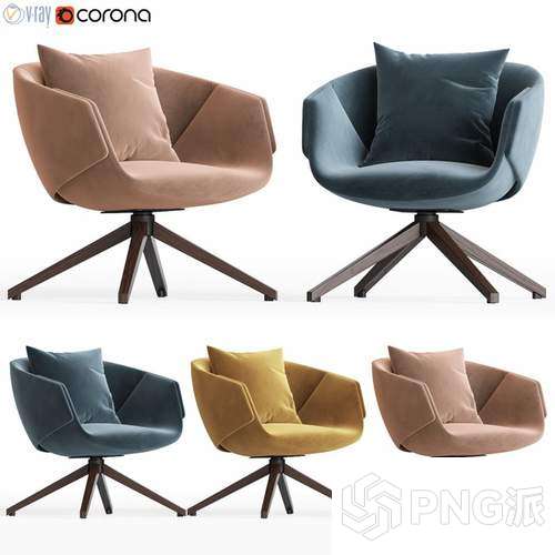 欧式单椅3D模型 - PNG派