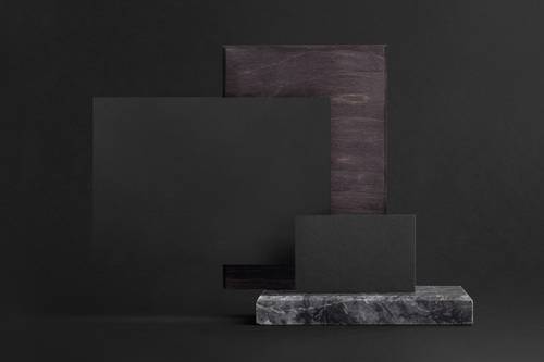 黑色系品牌VI样机展示PS模板 - PNG派