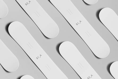 滑雪板设计PS样机模板 - PNG派