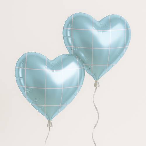 心形状气球PS样机模板 - PNG派
