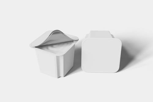 方形酸奶杯PS样机模板 - PNG派