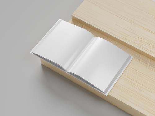 硬壳书籍书本封面PS样机模板 - PNG派