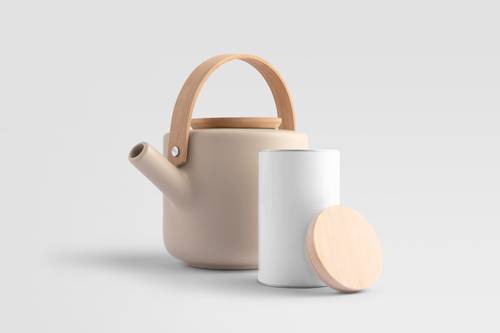 茶叶品牌VI样机贴图PSD模板 - PNG派