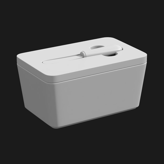 黄油盘3D模型 - PNG派
