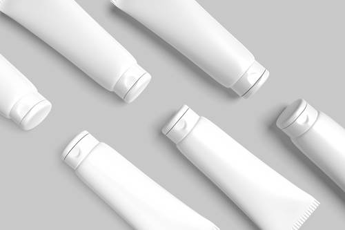 洗护美妆类产品的软管包装PS样机模板 - PNG派