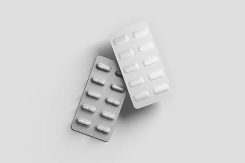 胶囊药片的泡罩铝塑包装PS样机模板 - PNG派