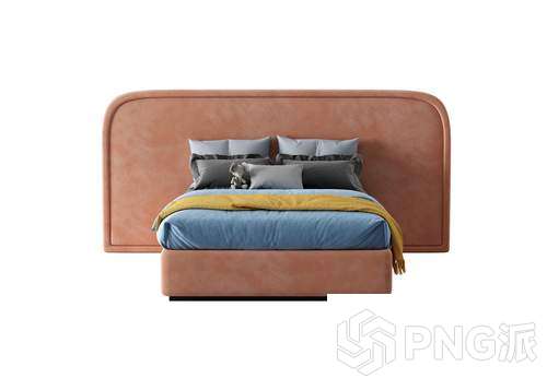 轻奢床3D模型 - PNG派