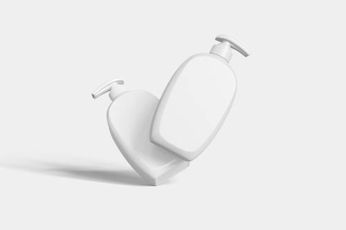 按压式洗护用品瓶包装PS样机模板 - PNG派