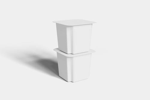 方形酸奶杯PS样机模板 - PNG派