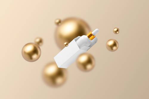 高端美妆护肤包装组合展示PS样机模板 - PNG派