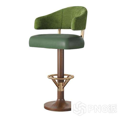 亚克力金属无靠背吧椅3D模型 - PNG派