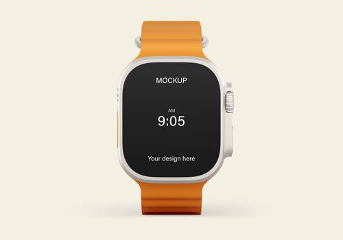 苹果智能手表PS样机模板 - PNG派