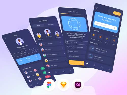Trivia Quiz移动应用程序 - PNG派