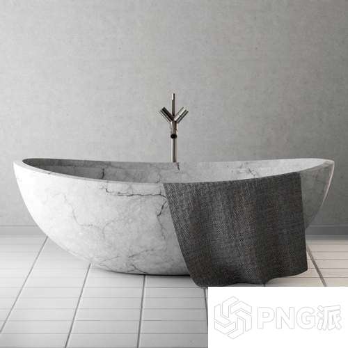 北欧浴缸洗手池3D模型 - PNG派