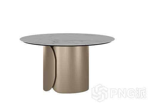 极简桌椅套装3D模型 - PNG派