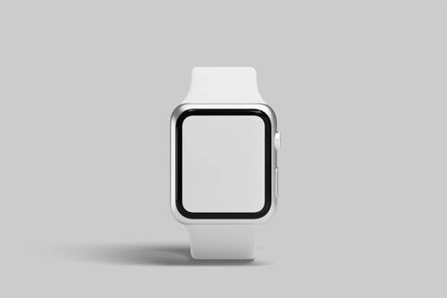 白色apple watch苹果智能手表PS样机模板 - PNG派