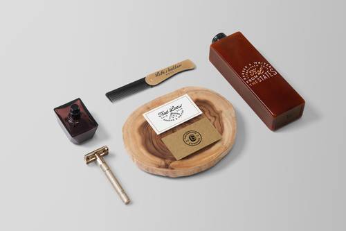 化妆品品牌VI贴图PS样机模板 - PNG派